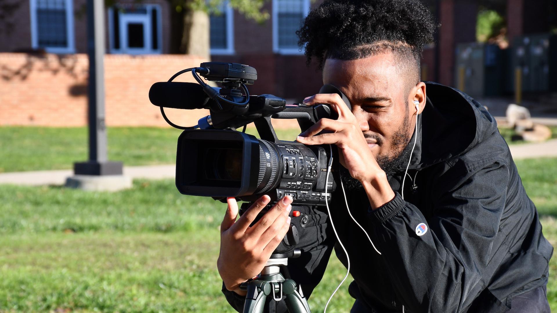 Student shooting video