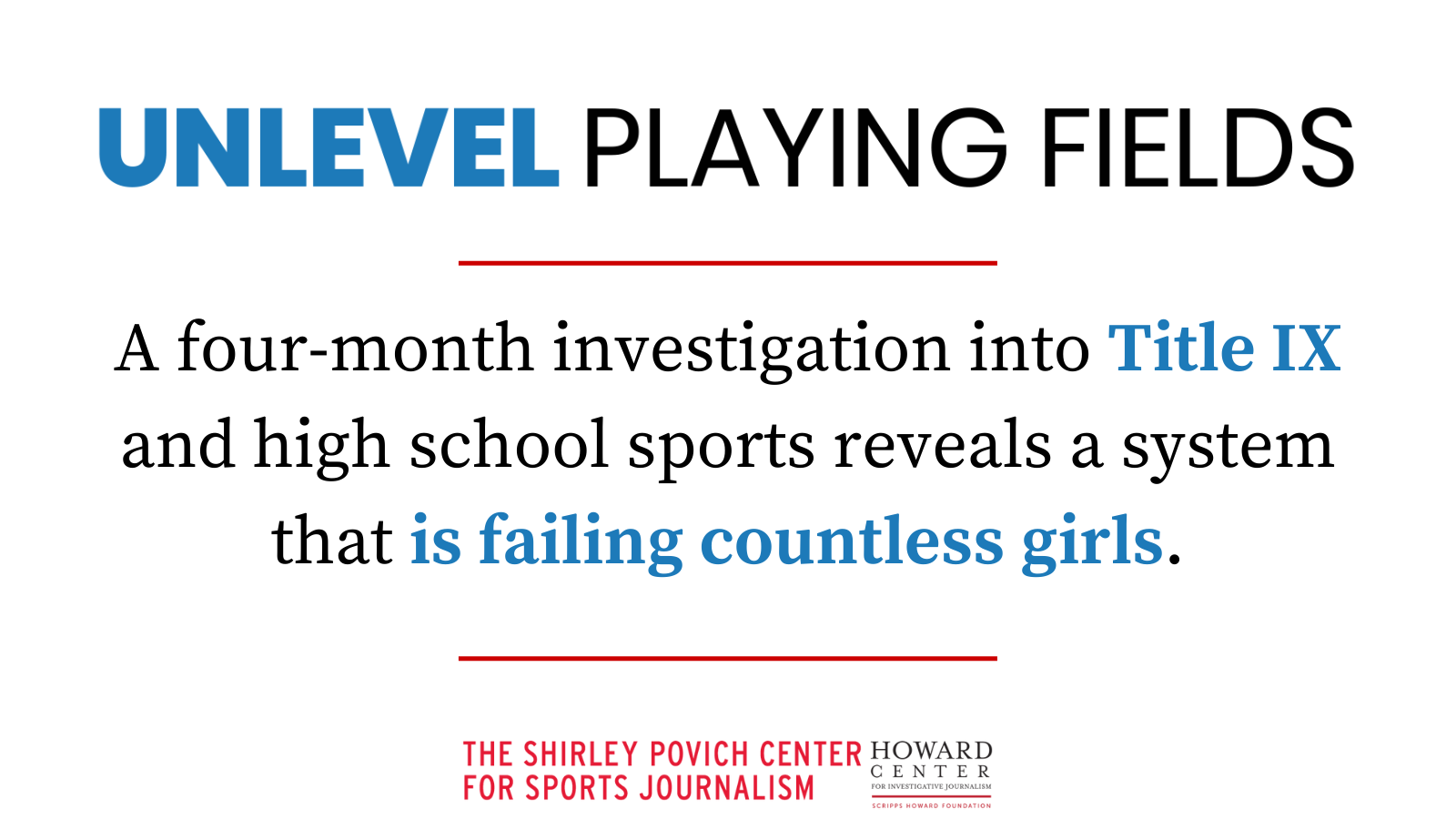 This Povich Center and Howard Center investigation raises serious questions about Title IX compliance in high schools across the country.